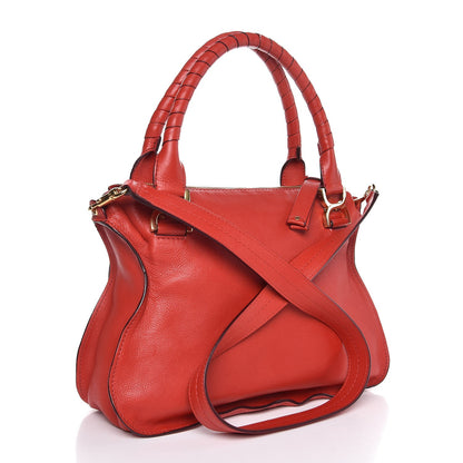 Chloe Calfskin Medium Marcie Nude Satchel Red 4 of 8