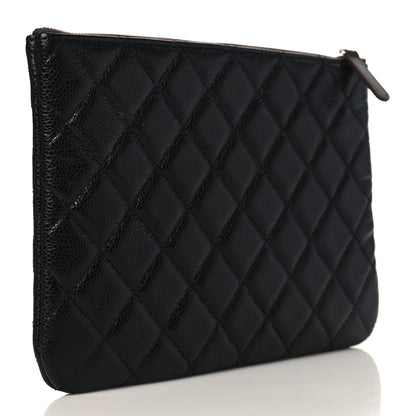 Chanel Caviar Quilted Medium Cosmetic Case Black 3 of 8