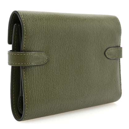 Hermes Chevre Mysore Kelly Medium Wallet Vert Veronese 3 of 9
