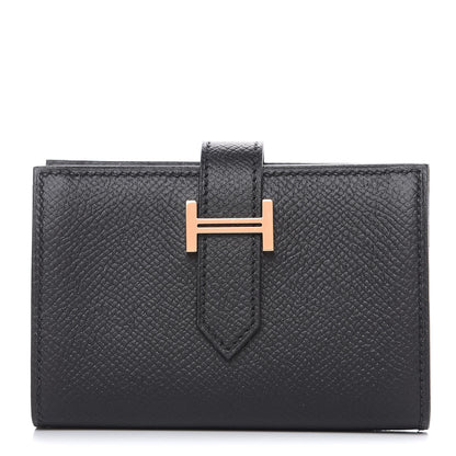 Hermes Epsom Bearn Card Holder Wallet Black 1 of 6