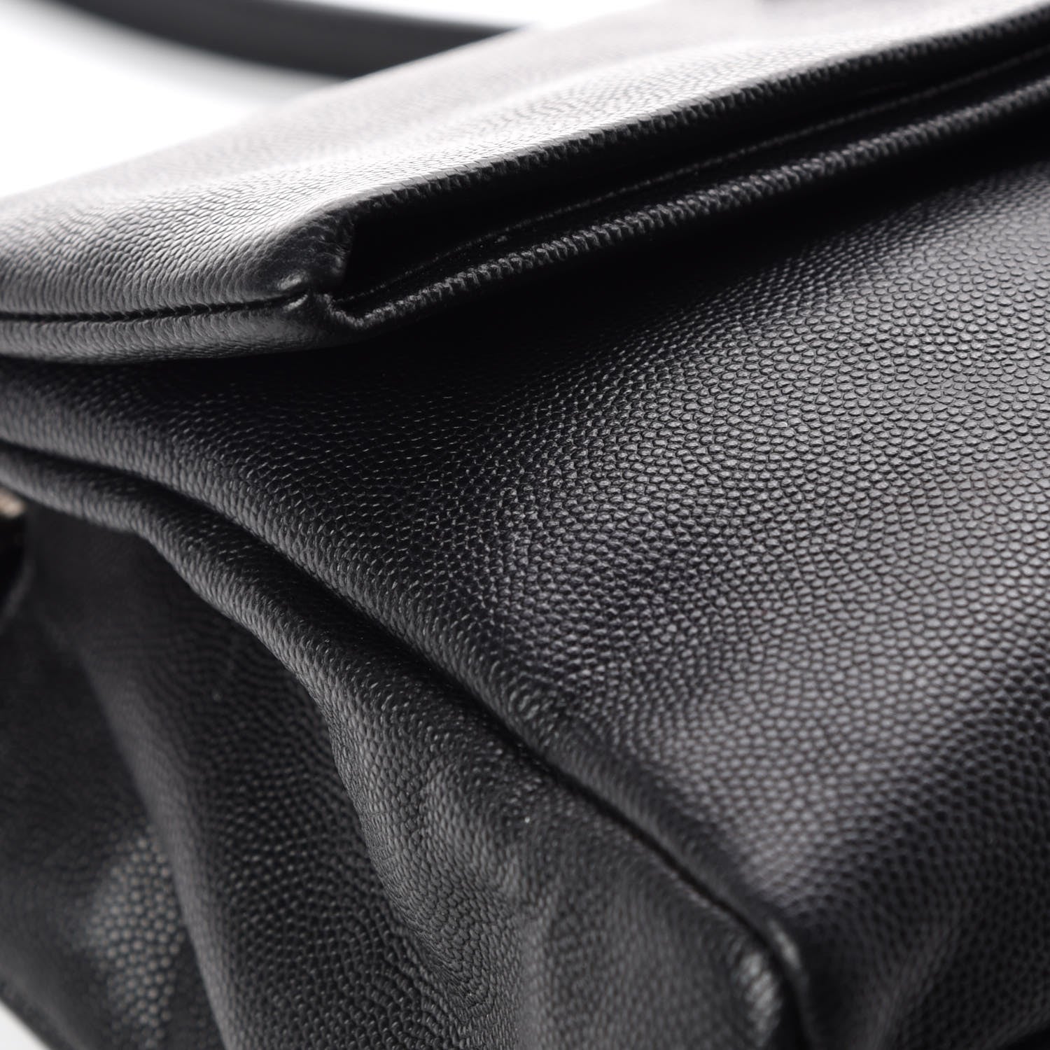 Saint Laurent Grain De Poudre Medium West Hollywood Monogram Fold-Over Black 15 of 16