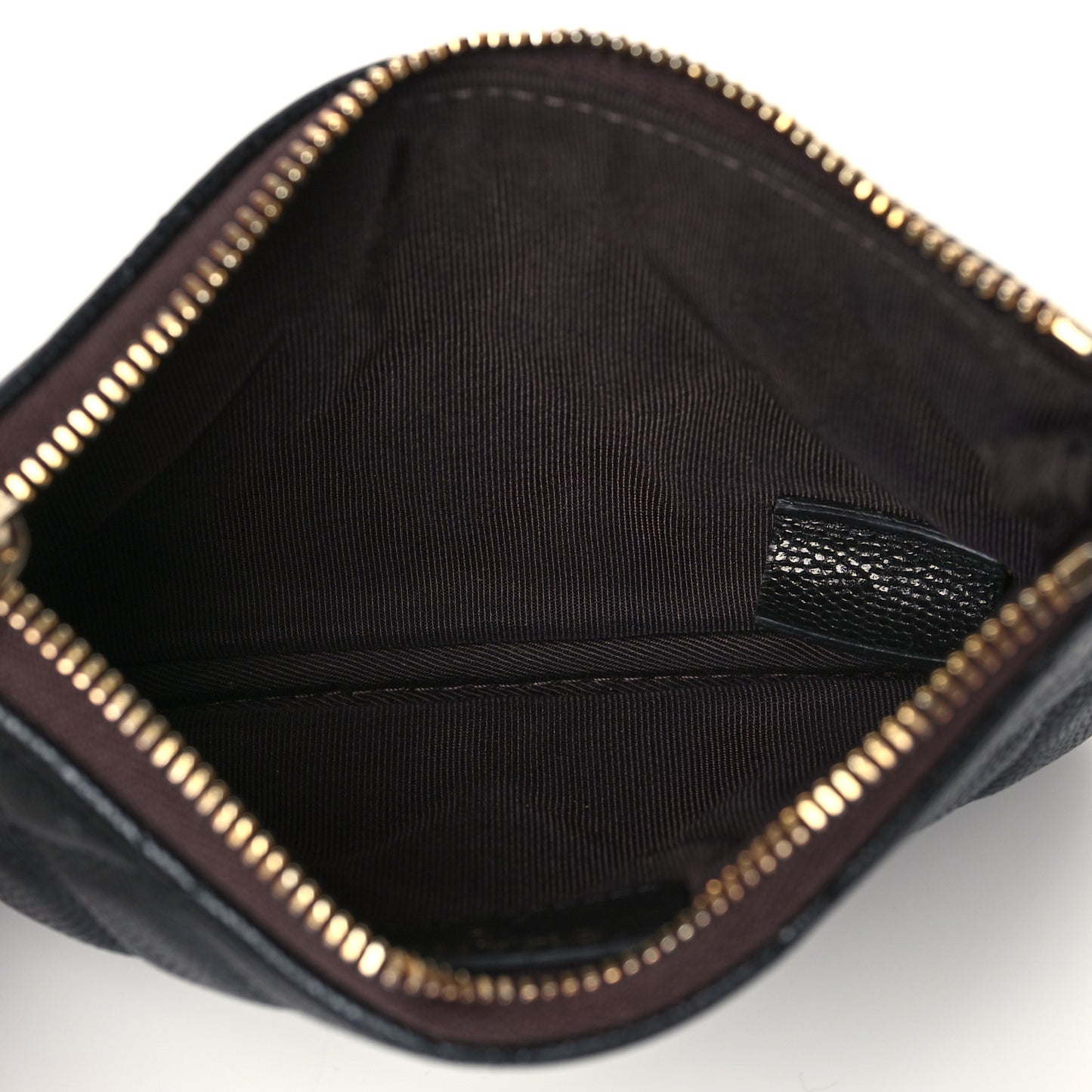 Caviar Quilted Small Cosmetic Case Black