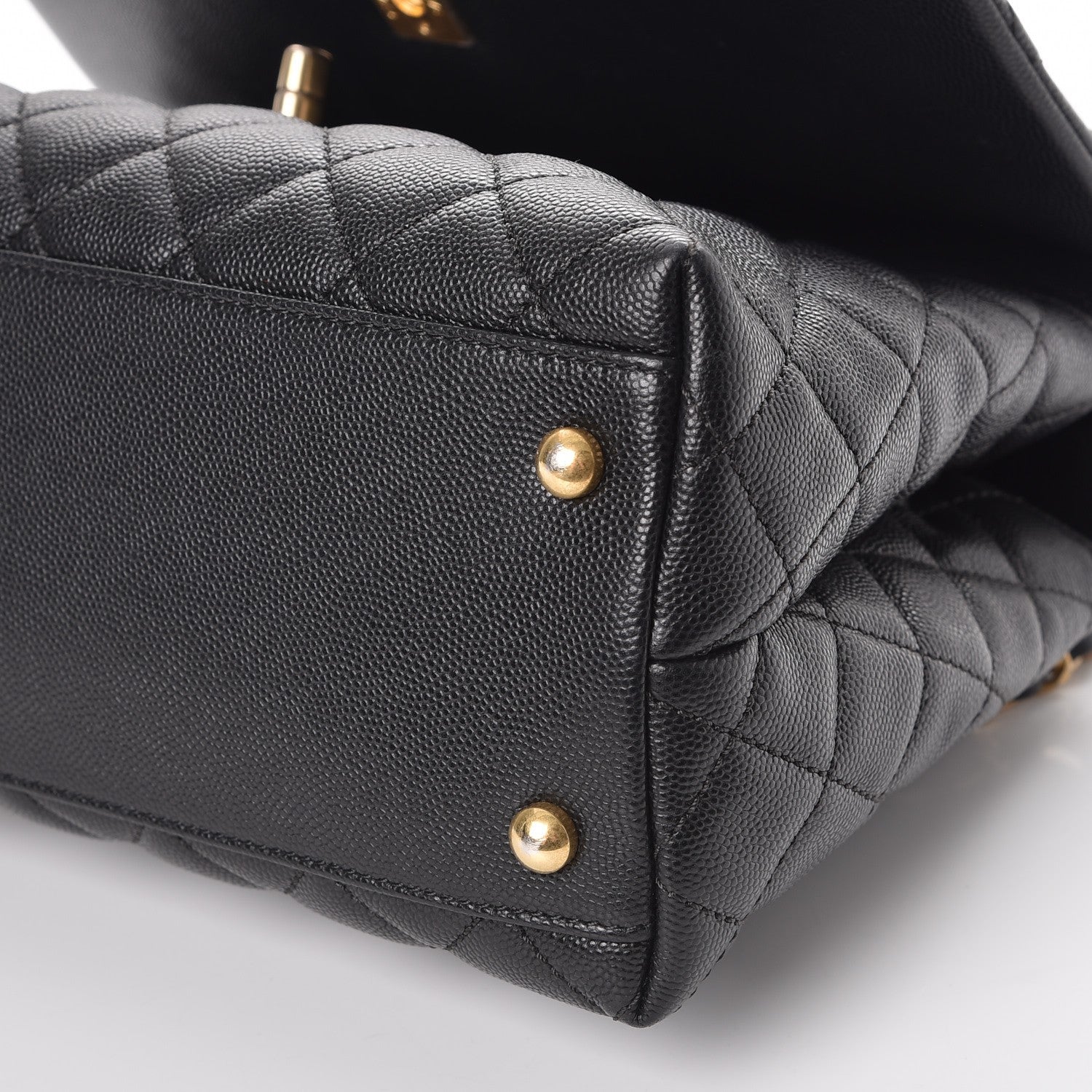 Chanel Caviar Quilted Small Coco Handle Flap Black 10 of 10