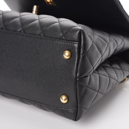 Chanel Caviar Quilted Small Coco Handle Flap Black 10 of 10