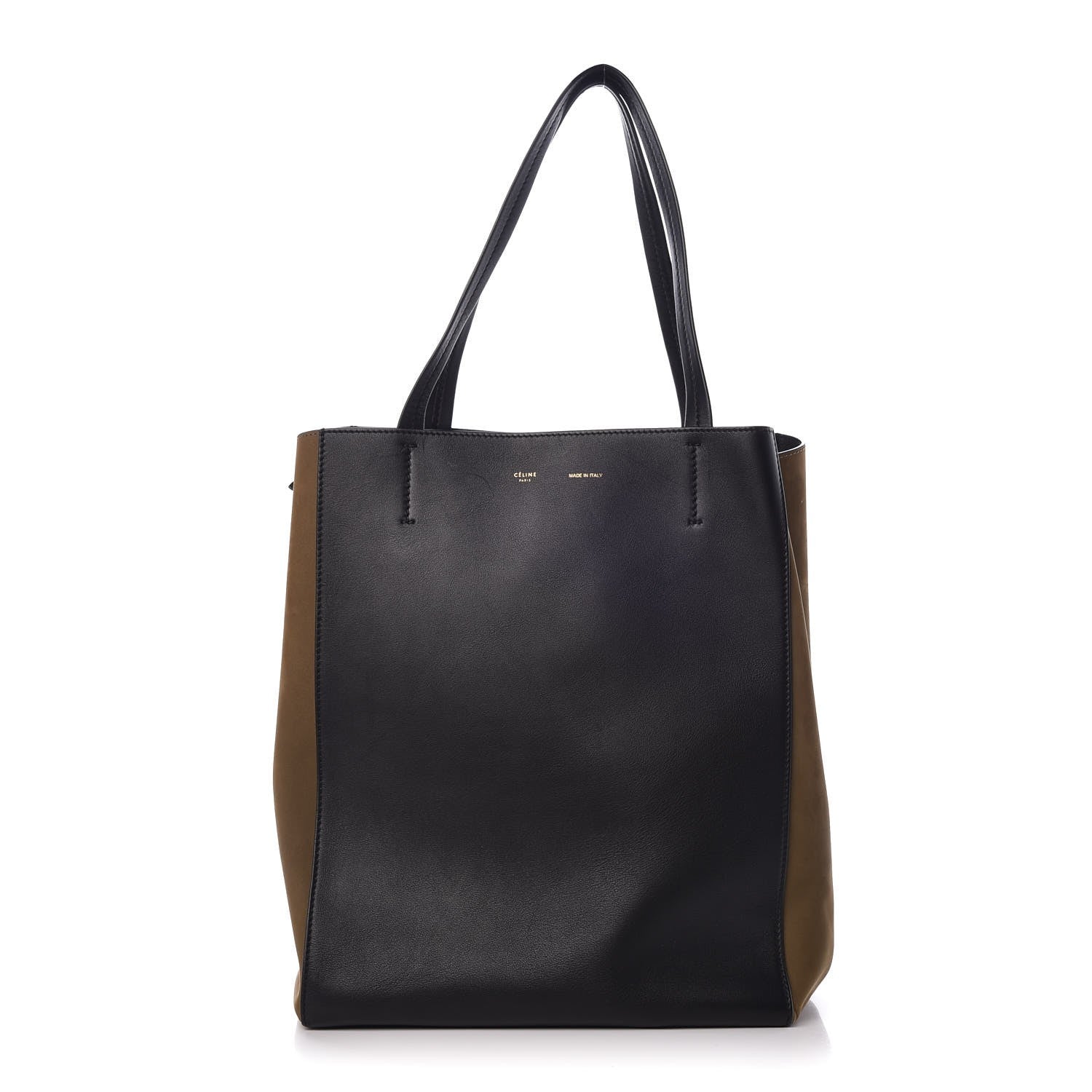 Celine Calfskin Suede Medium Phantom Luggage Cabas Khaki Black 1 of 7
