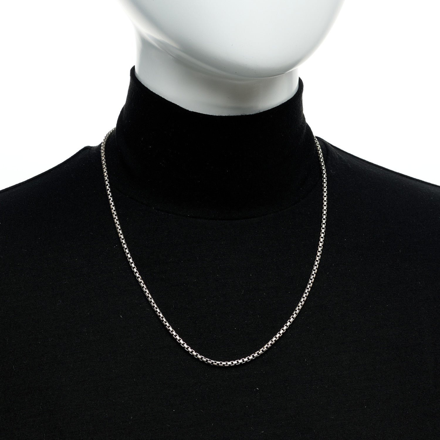 David Yurman Sterling Silver 2.7mm Box Chain Necklace 20" 2 of 5