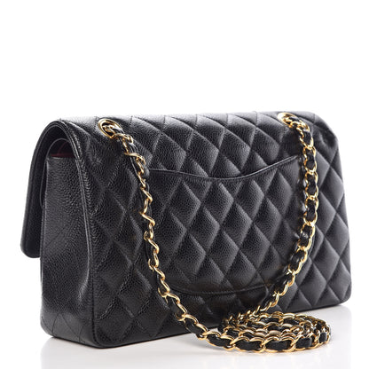 Chanel Caviar Quilted Medium Double Flap Black 3 of 13