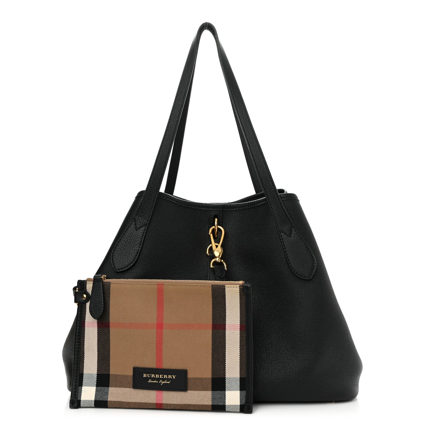Grainy Calfskin Medium Honeybrook Tote Black