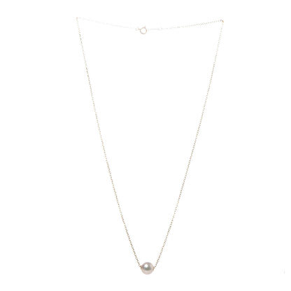Mikimoto 18K Yellow Gold Akoya Pearl 8mm Single Pendant Necklace 3 of 6