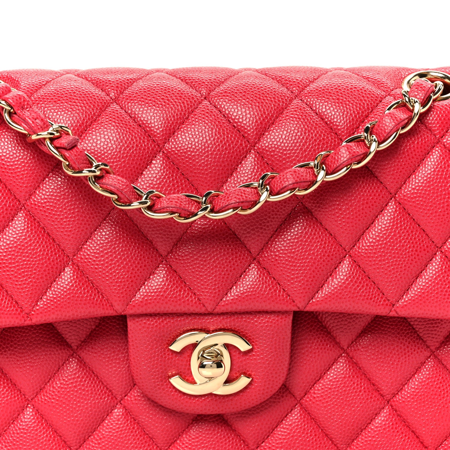 Chanel Caviar Quilted Small Double Flap Dark Pink 9 of 11