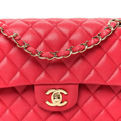 Chanel Caviar Quilted Small Double Flap Dark Pink 9 of 11