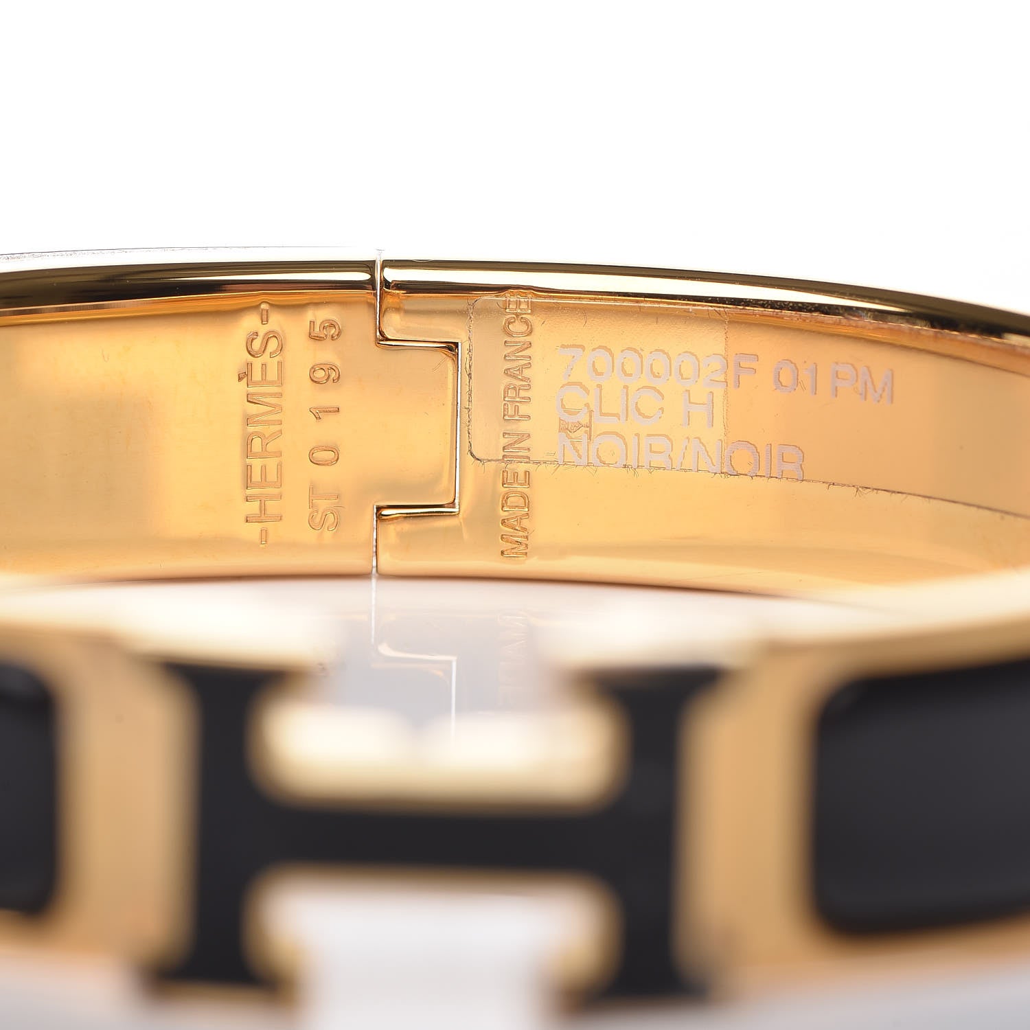 Hermes Enamel Narrow Clic Clac H Bracelet PM Black 4 of 7