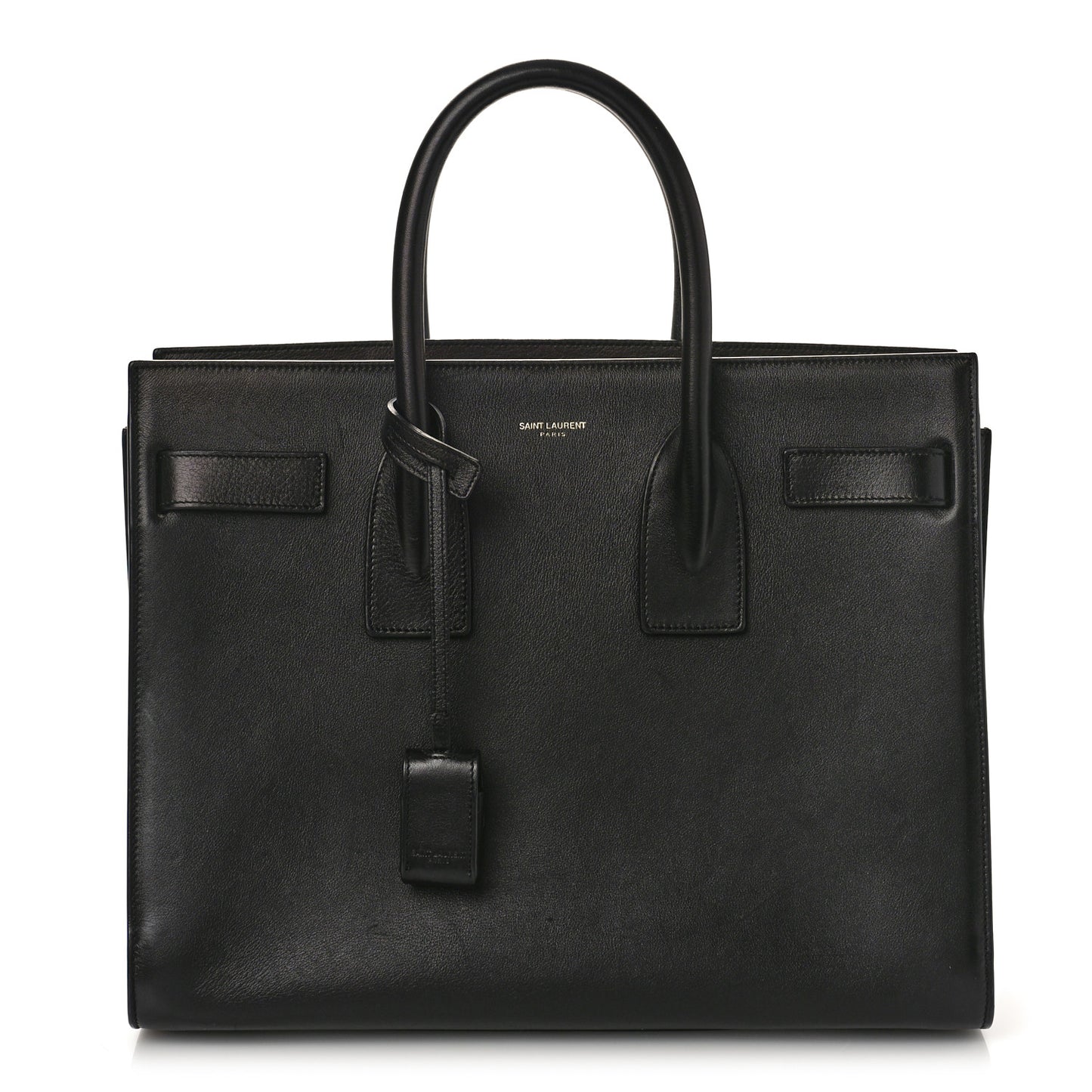 Grained Calfskin Small Sac De Jour Black
