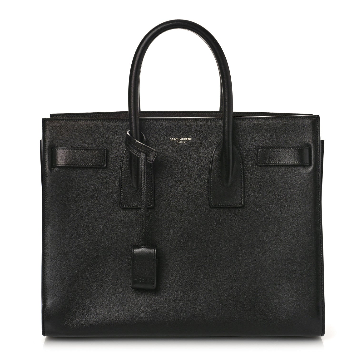 Saint Laurent Grained Calfskin Small Sac De Jour Black 1 of 8