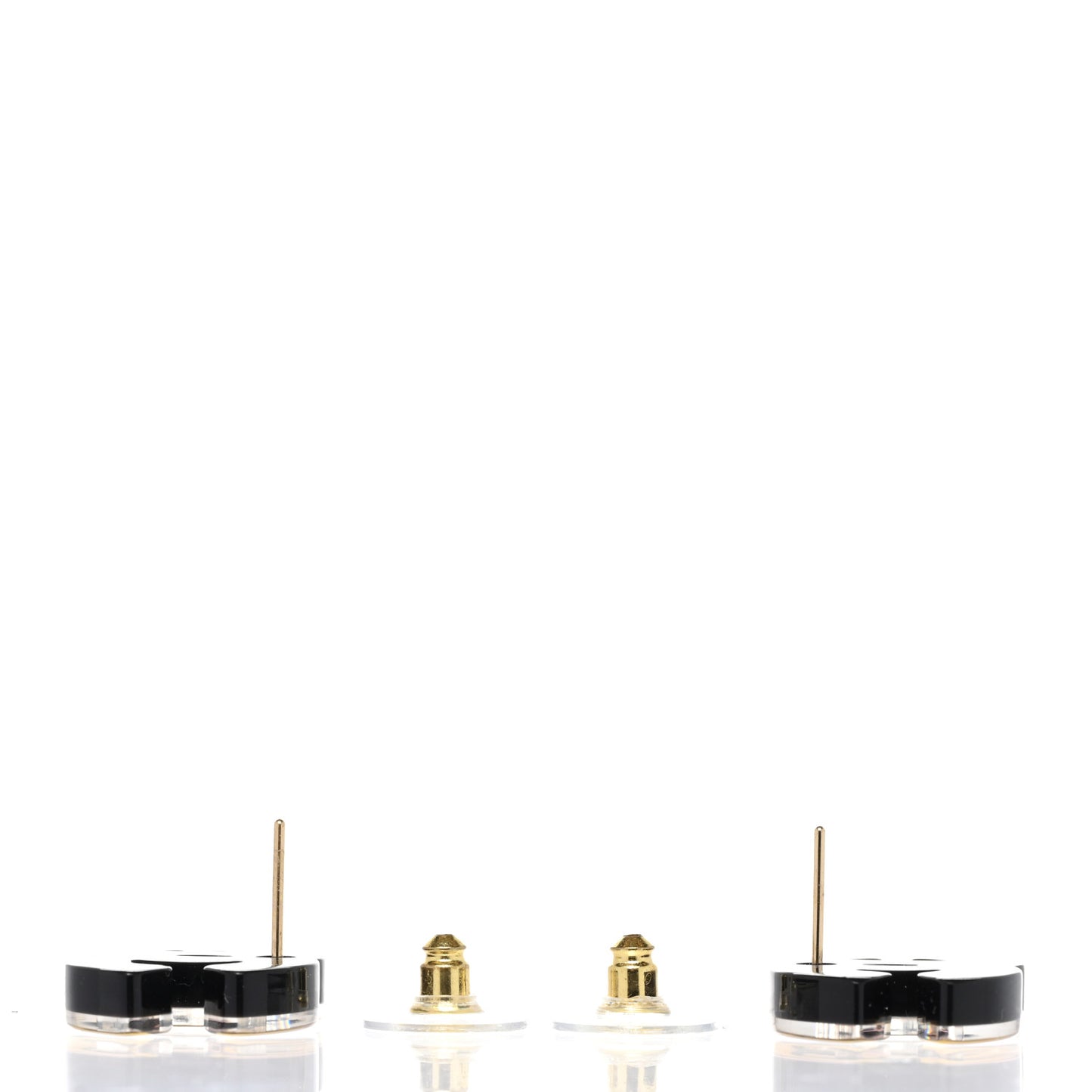 Resin CC Earrings Black Multicolor