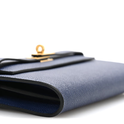 Hermes Epsom Kelly Wallet To Go Bleu Saphir 8 of 10