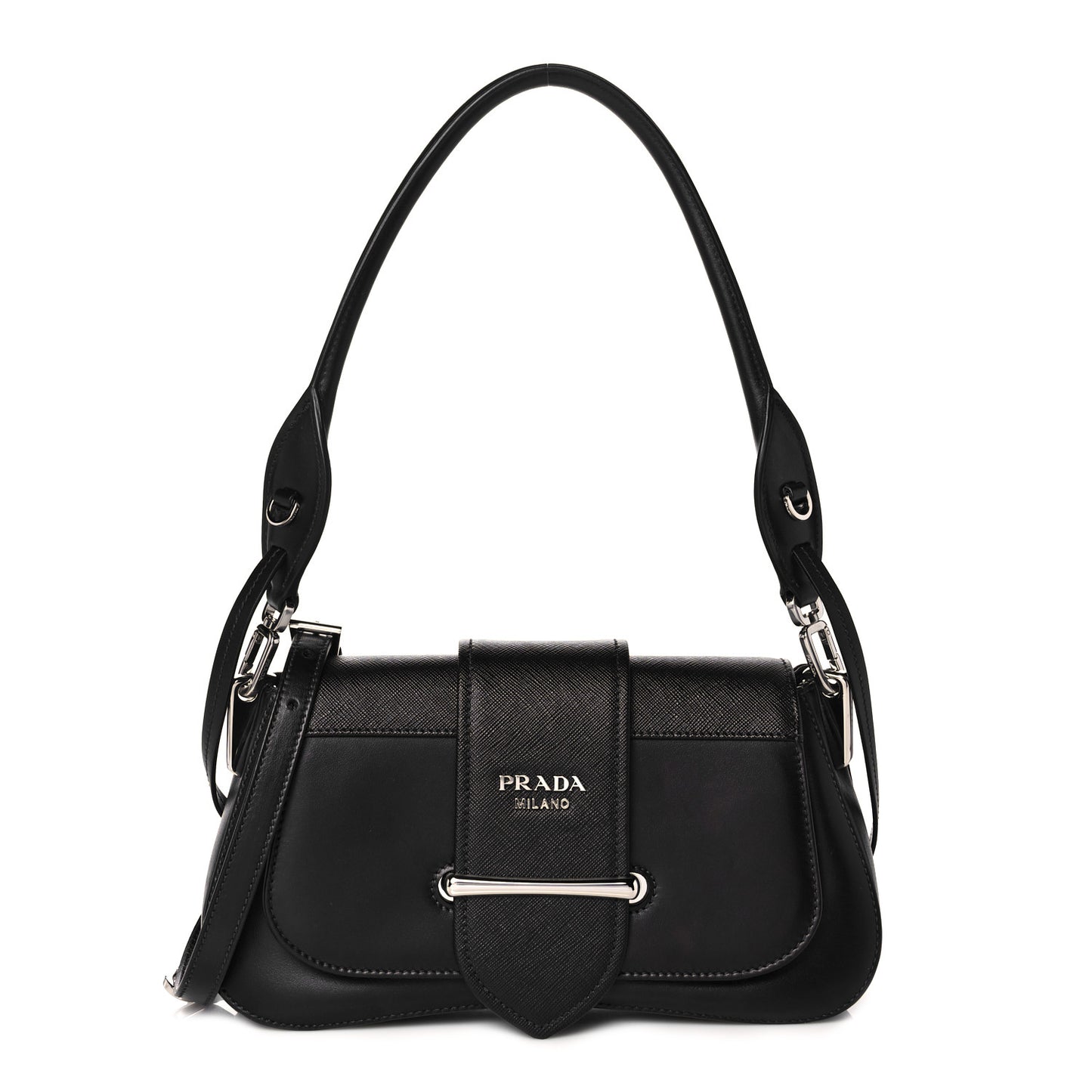 City Calfskin Sidonie Shoulder Bag Black