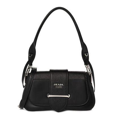 Prada City Calfskin Sidonie Shoulder Bag Black 1 of 10
