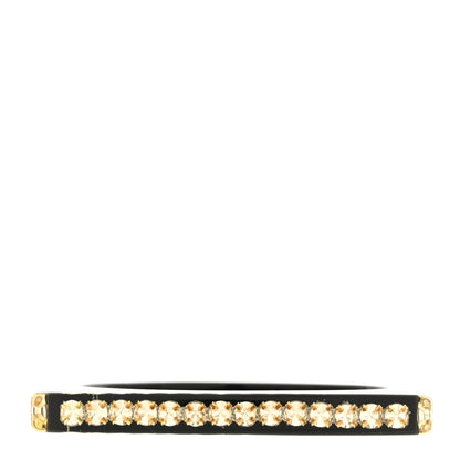 Chanel Resin Crystal CC Square Bangle Bracelet Black 3 of 5