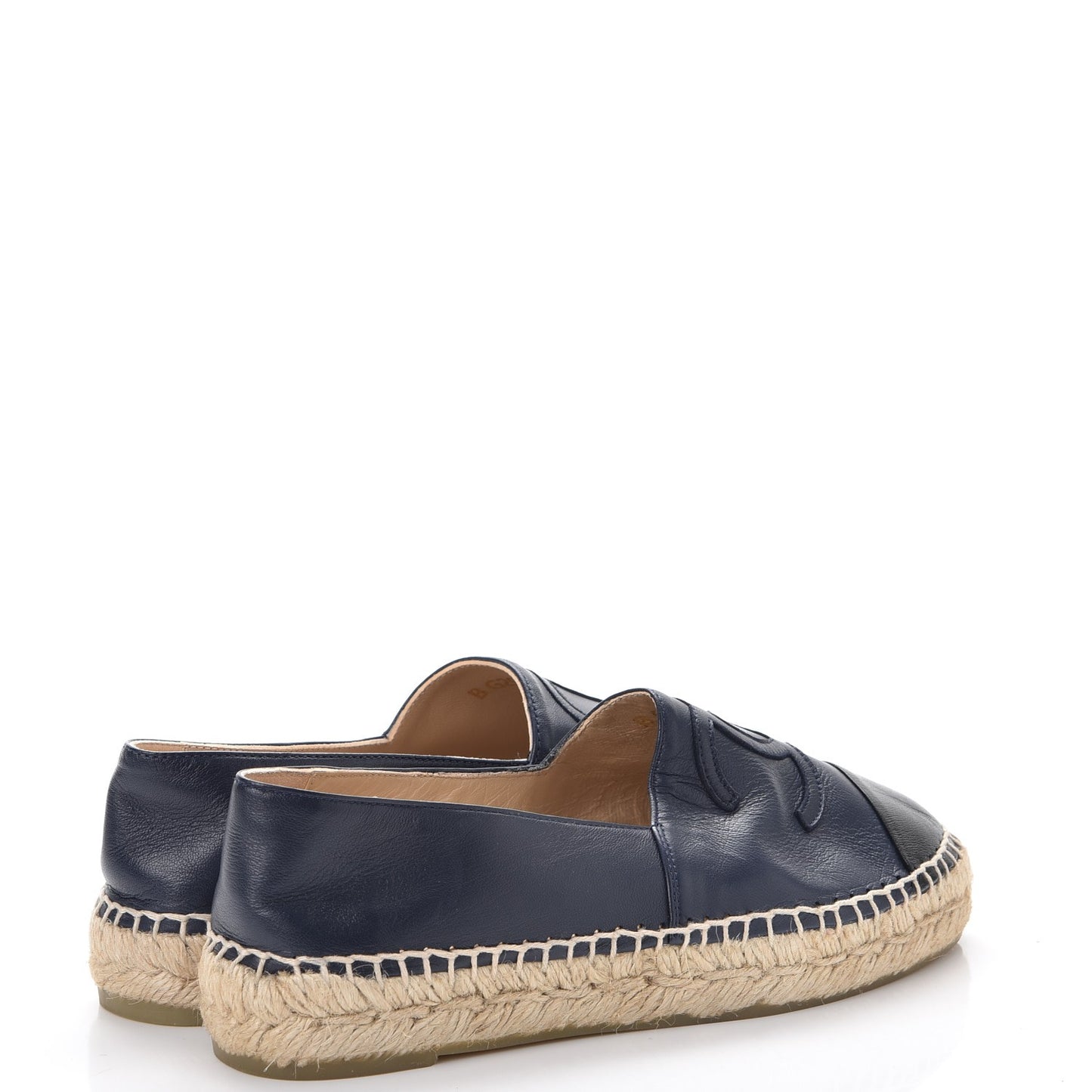Lambskin CC Espadrilles 36 Navy Black