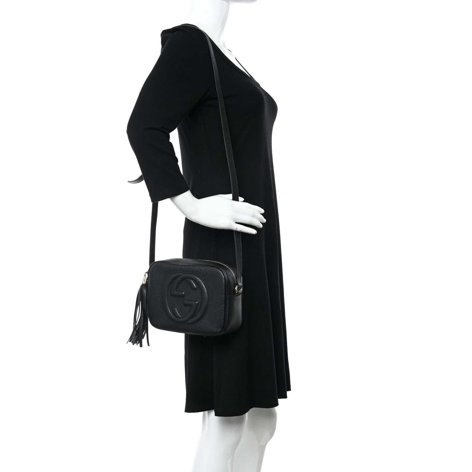 Gucci Pebbled Calfskin Small Soho Disco Bag Black 3 of 11