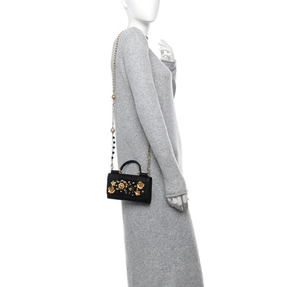 Dolce & Gabbana Stampa Iguana Mini Miss Sicily Chain Phone Case Wallet Black 2 of 11