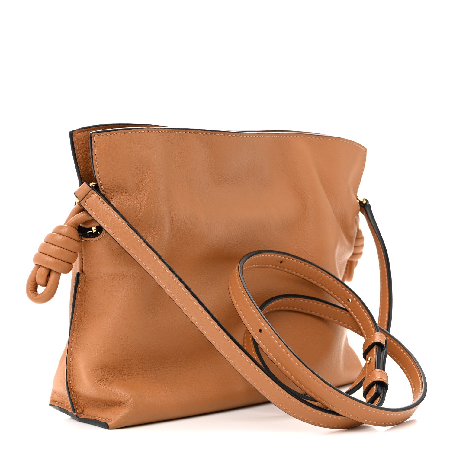 Loewe Calfskin Mini Flamenco Knot Clutch Warm Desert 3 of 10