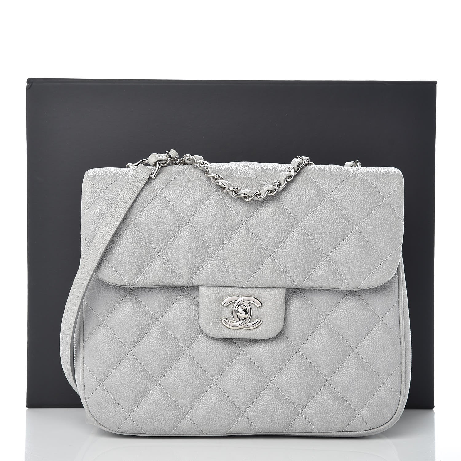 Chanel Caviar Quilted Medium Urban Companion Flap Grey 11 of 11
