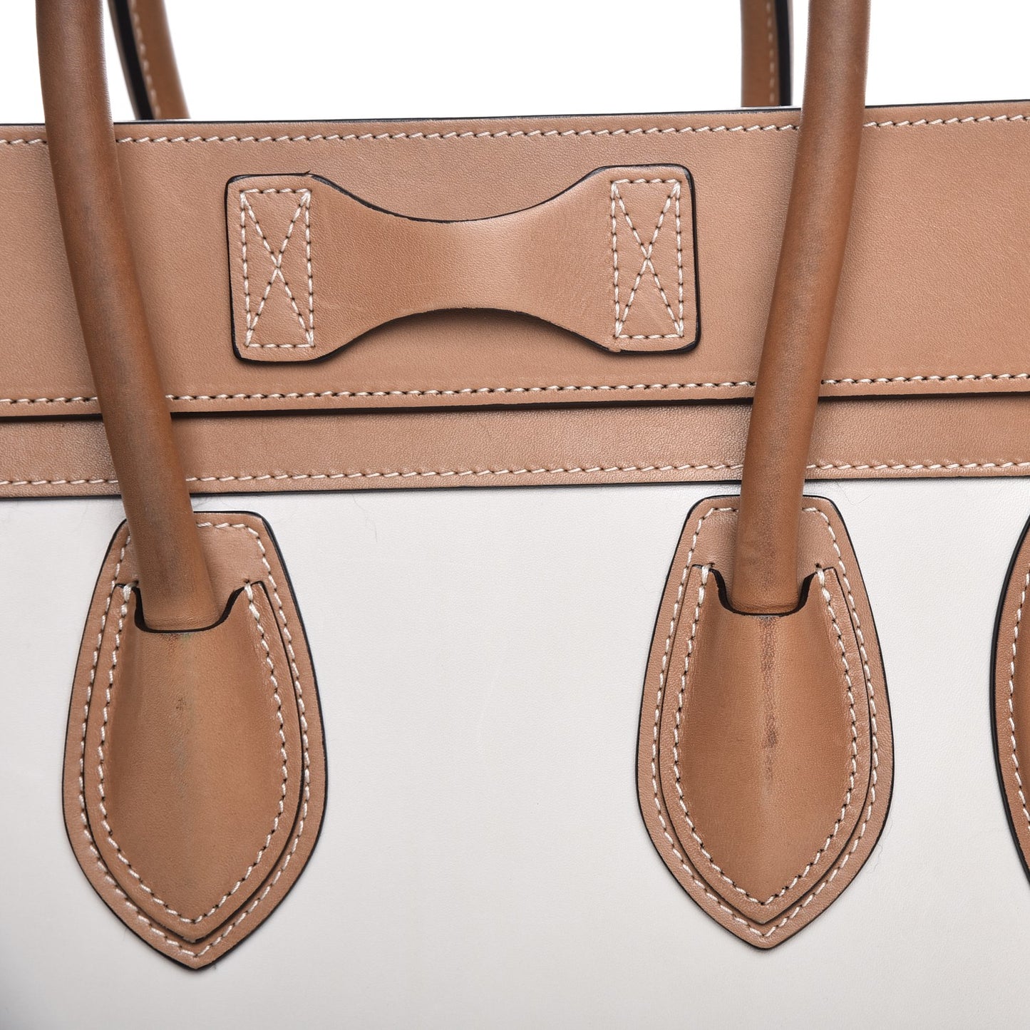 Suede Calfskin Suede Micro Tri-Color Luggage Nude