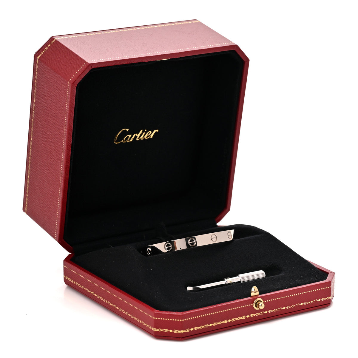 18K White Gold LOVE Bracelet 16