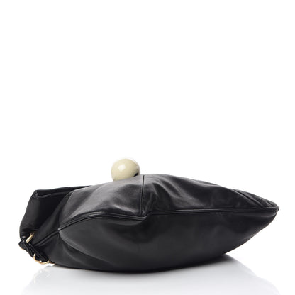 Chanel Lambskin Coco Ball Fold Over Bag Black 4 of 11
