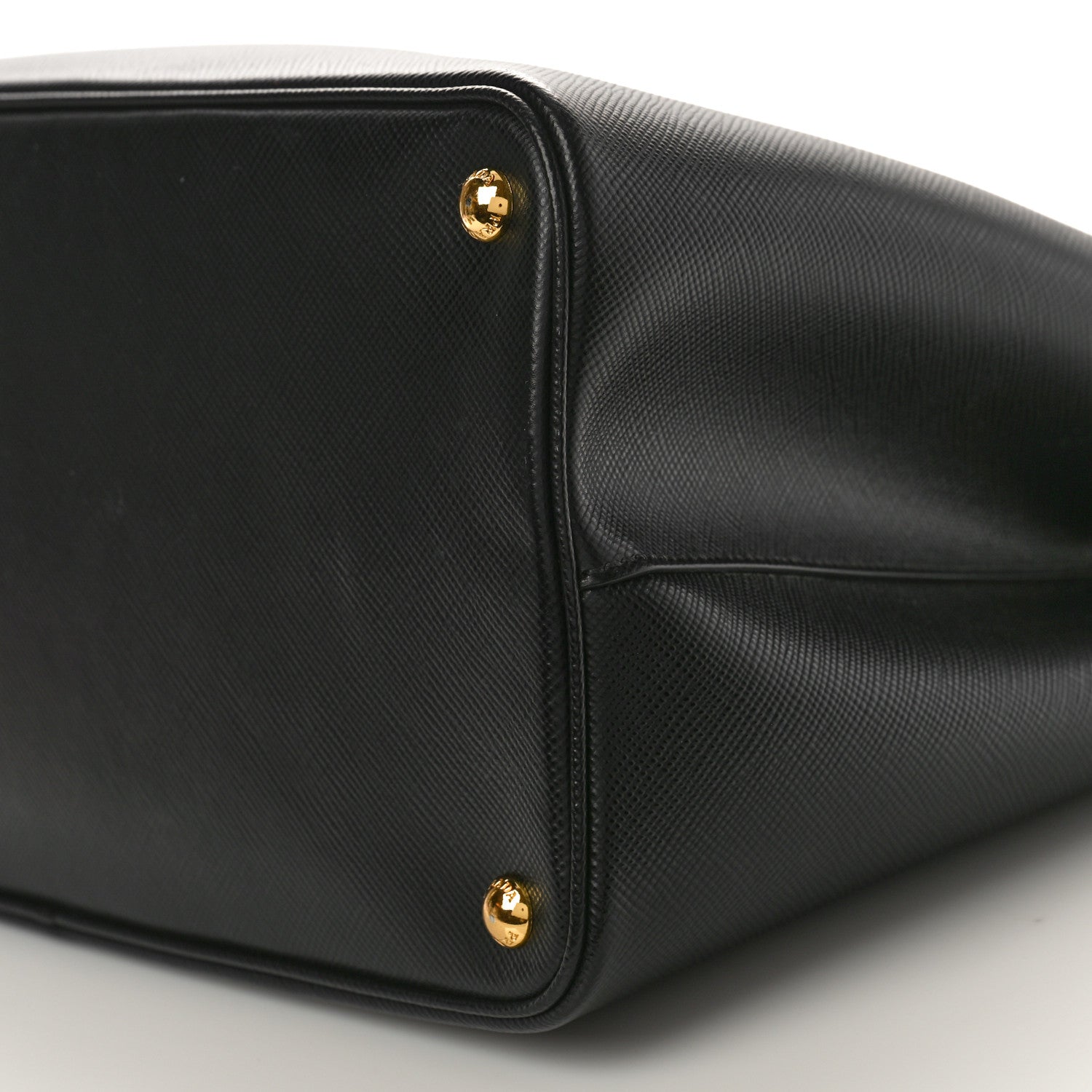 Prada Saffiano Cuir Medium Double Bag Black Fuoco 9 of 9