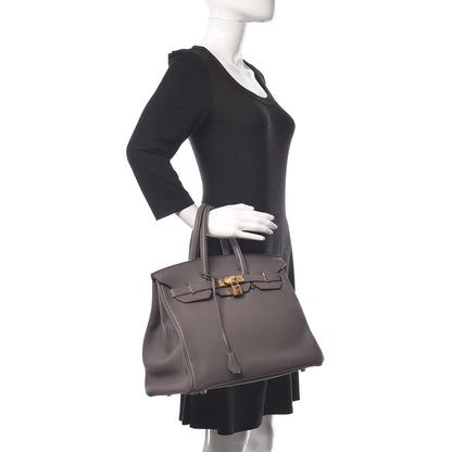 Hermes Togo Birkin 35 Etain 2 of 30