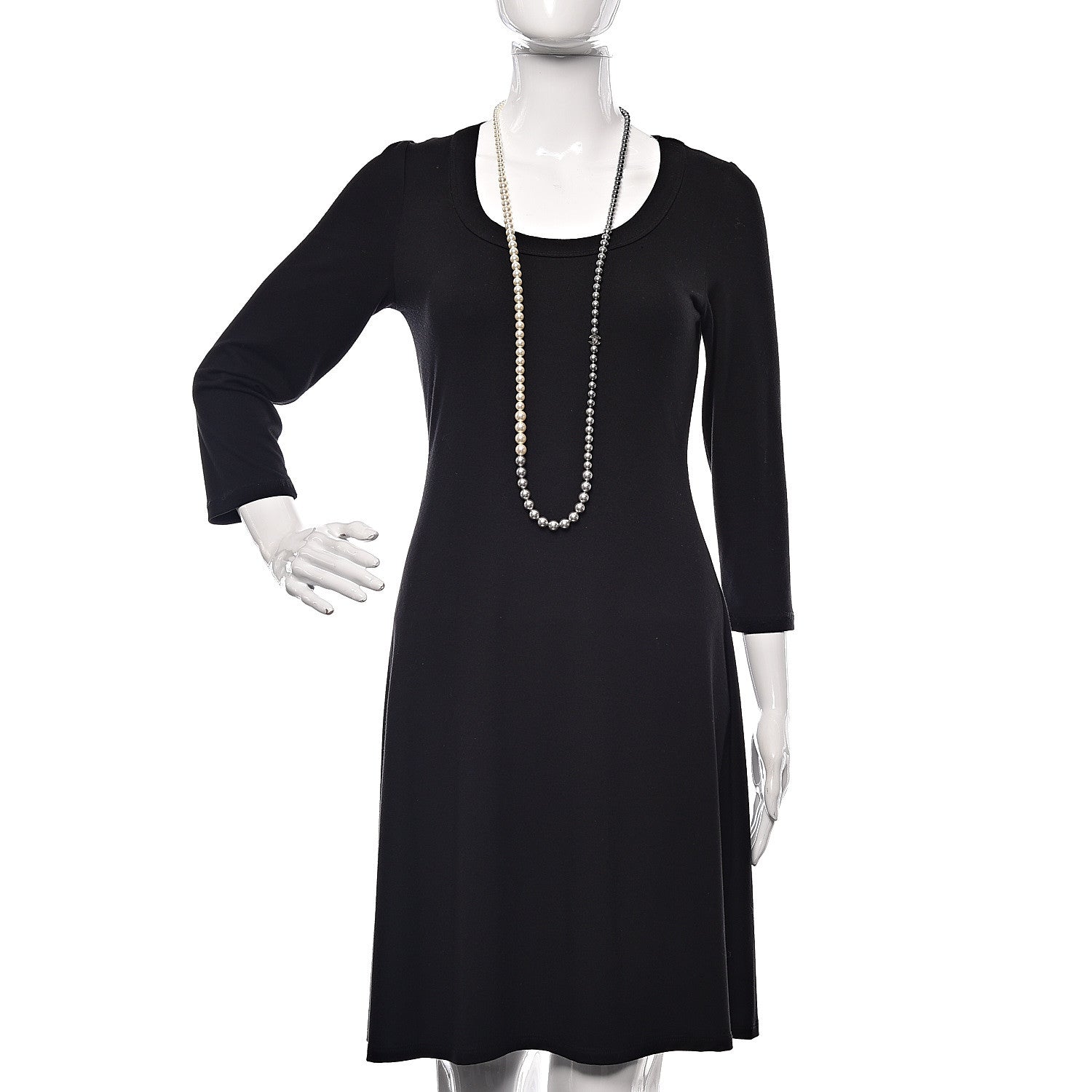 Chanel Graduated Pearl CC Long Necklace Ruthenium 2 of 7