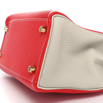 Hermes Togo Horseshoe Kelly Retourne 25 Rouge De Coeur Beton 10 of 11