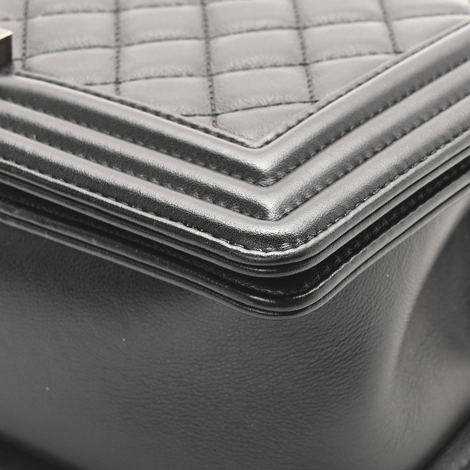 Chanel Lambskin Quilted Medium Boy Flap Black 10 of 10