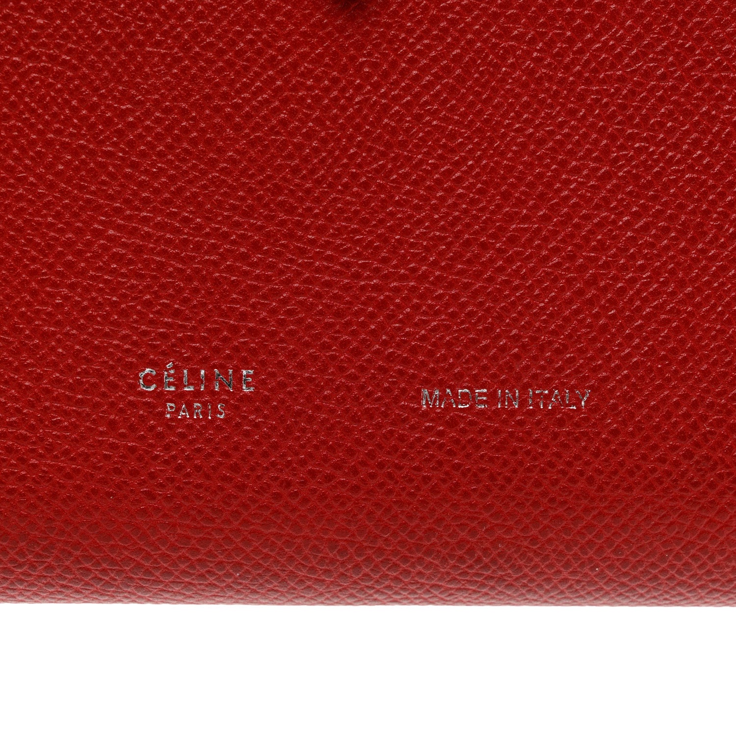 Celine Grained Calfskin Large Multifunction Strap Wallet Pop Red 7 of 11