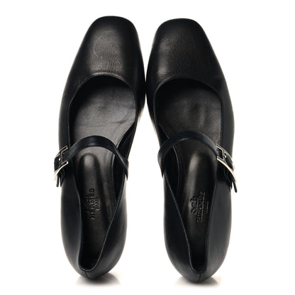 Hermes Goatskin Jane Ballet Flats 37 Black 2 of 9