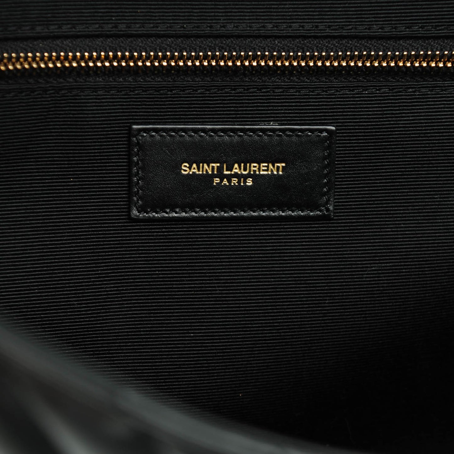 Smooth Calfskin Matelasse Large Classic Monogram Satchel Black