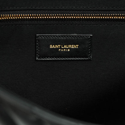 Saint Laurent Smooth Calfskin Matelasse Large Classic Monogram Satchel Black 7 of 8