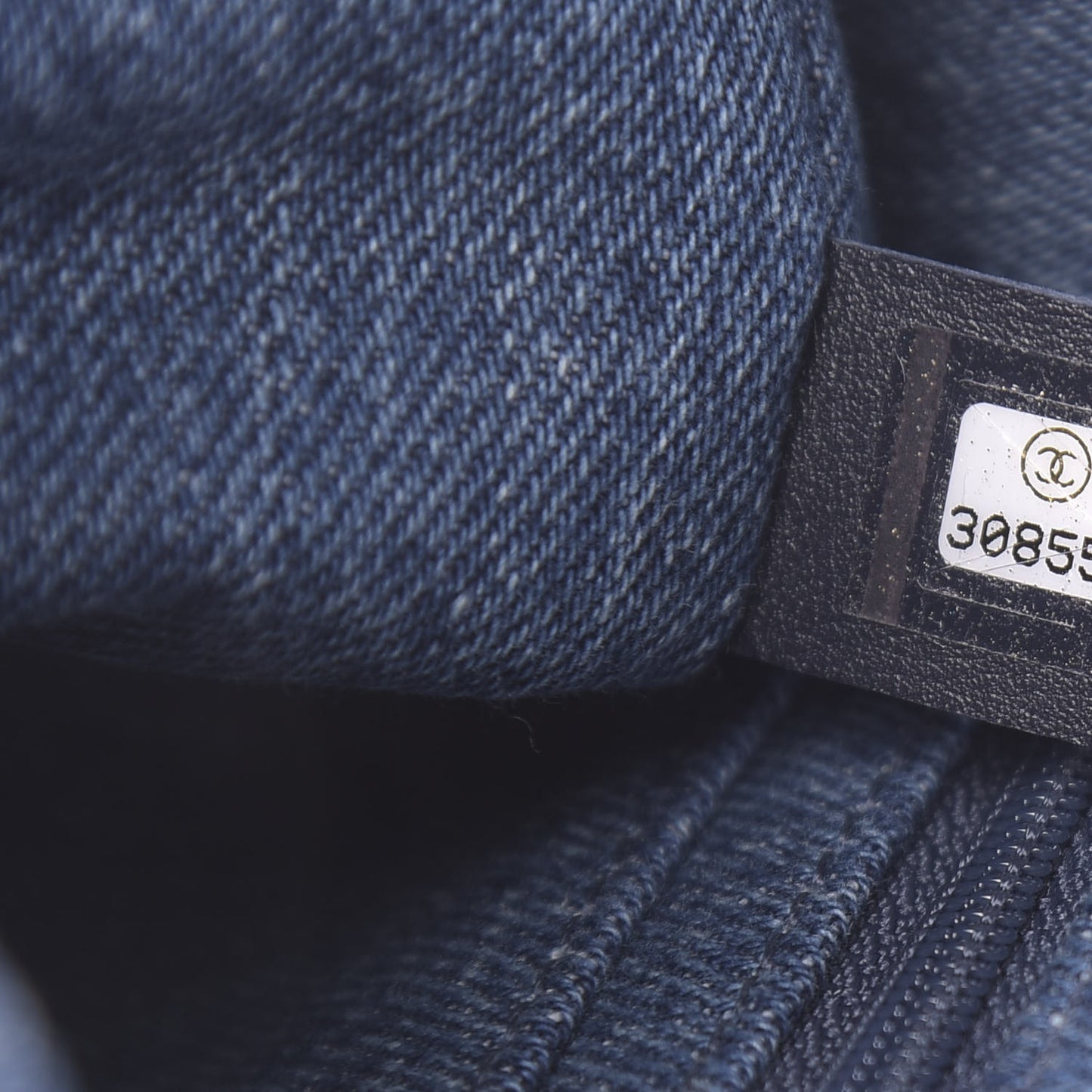 Denim CC Quilted Mini Square Flap Blue