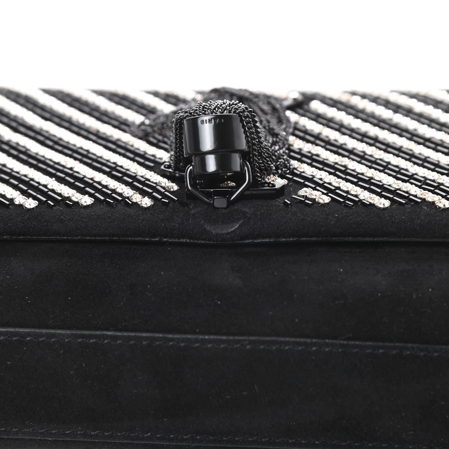 Saint Laurent Suede Crystal Small Classic Monogram Kate Satchel Black 11 of 11