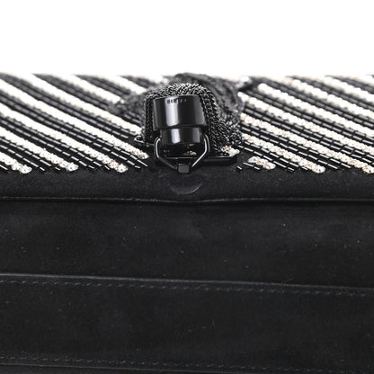 Saint Laurent Suede Crystal Small Classic Monogram Kate Satchel Black 11 of 11