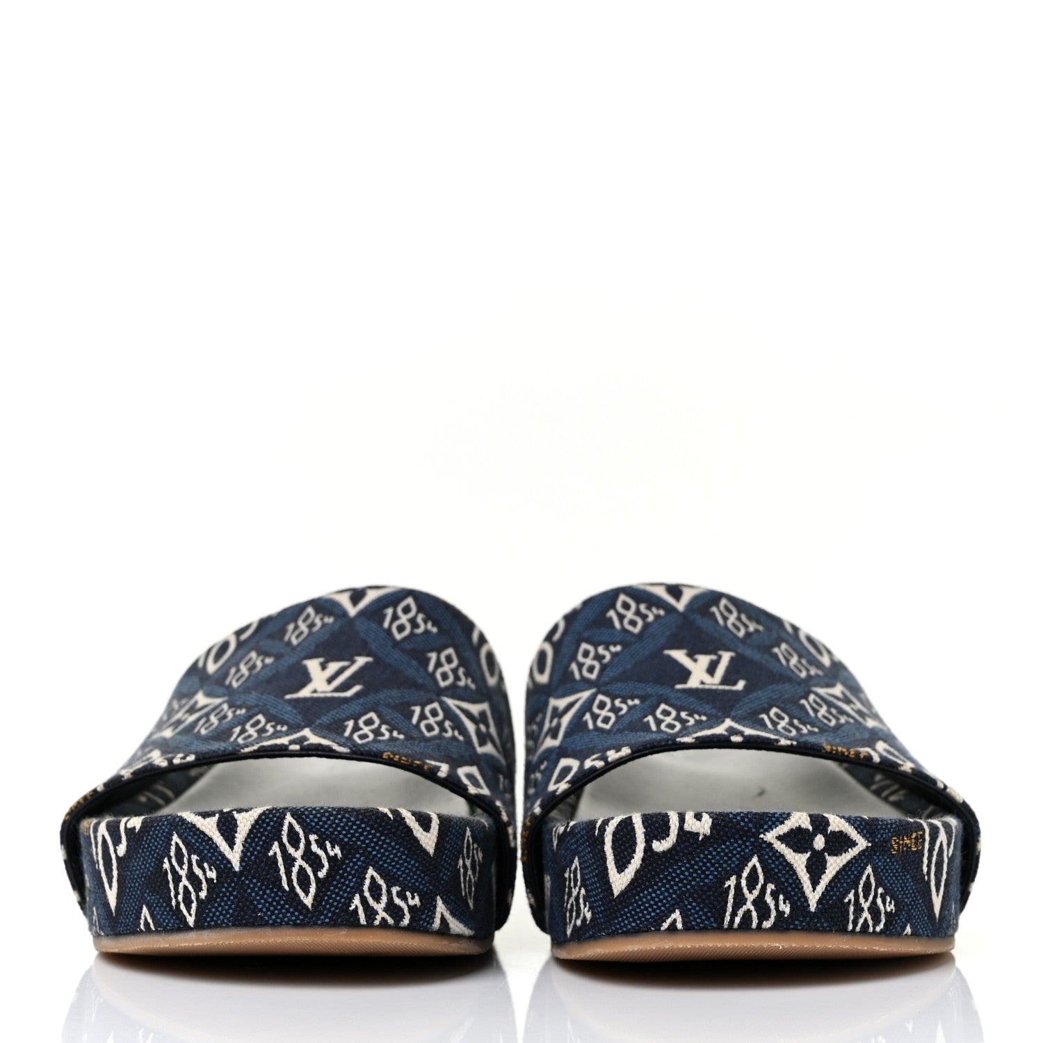 Louis Vuitton Jacquard Since 1854 Flatform Sandals 36 Blue 2 of 8