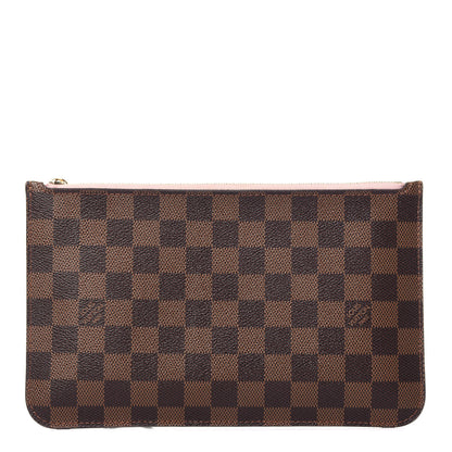 Louis Vuitton Damier Ebene Neverfull MM GM Pochette Rose Ballerine 1 of 11