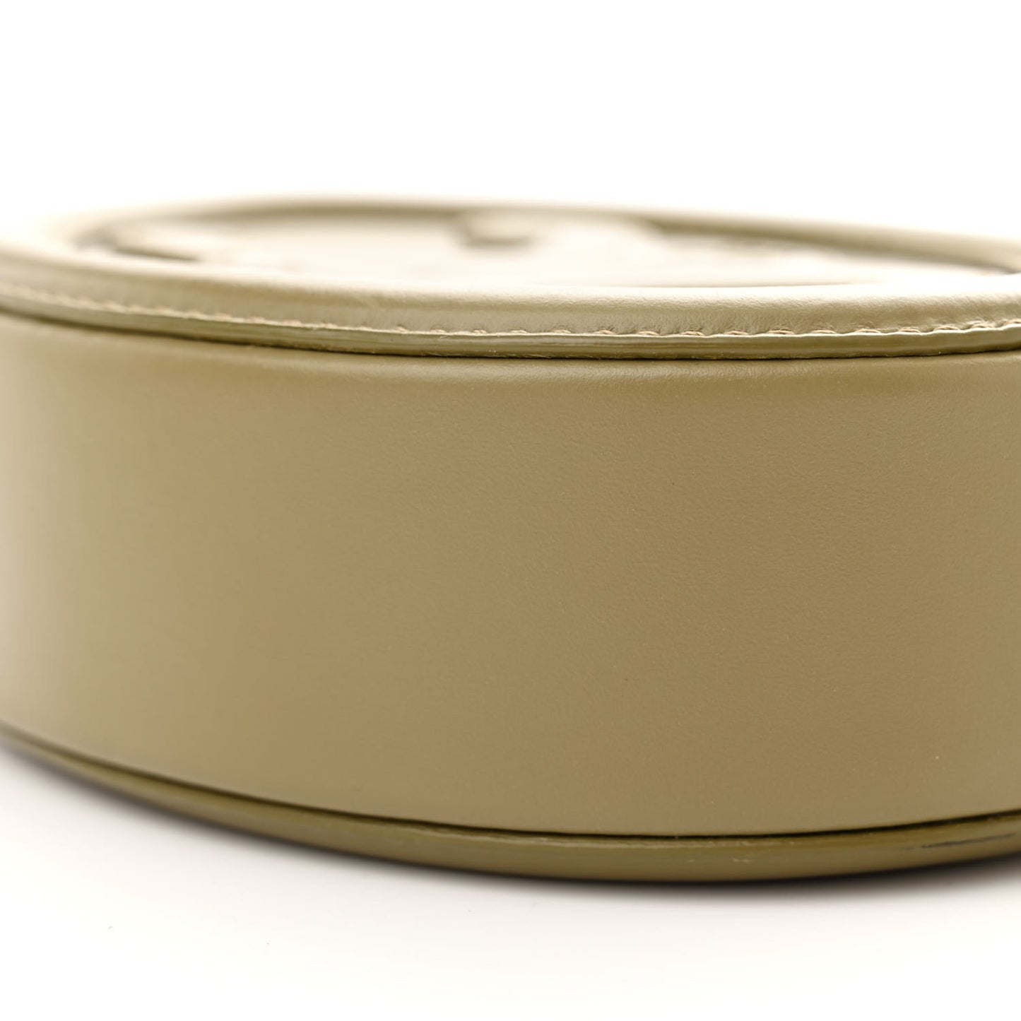 Smooth Calfskin Cuir Small Triomphe Oval Purse Crossbody Olive