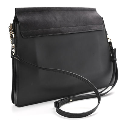 Chloe Suede Calfskin Medium Faye Shoulder Bag Carbon Grey 2 of 10