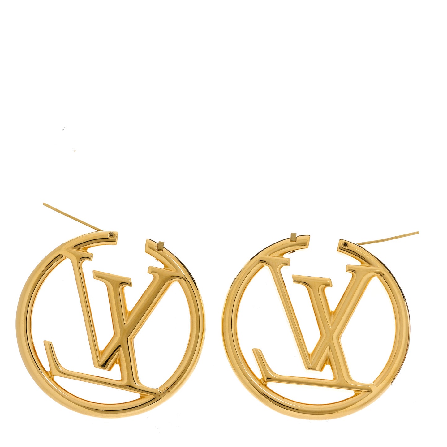 Metal Louise Hoop Earrings Gold