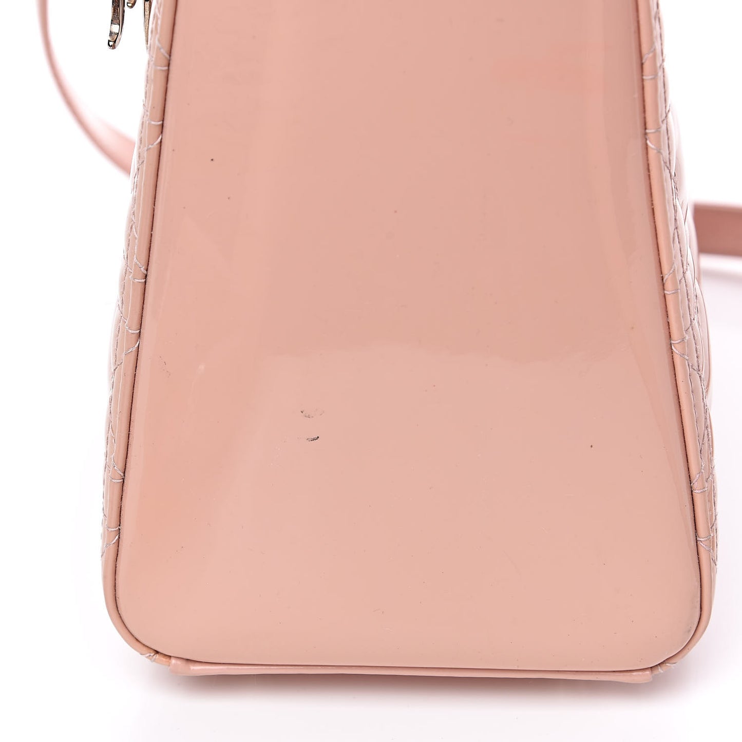 Patent Cannage Medium Lady Dior Pale Pink