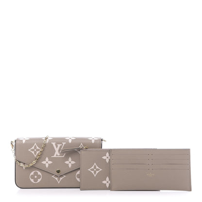 Louis Vuitton Empreinte Monogram Giant Felicie Pochette Tourterelle Creme 2 of 12